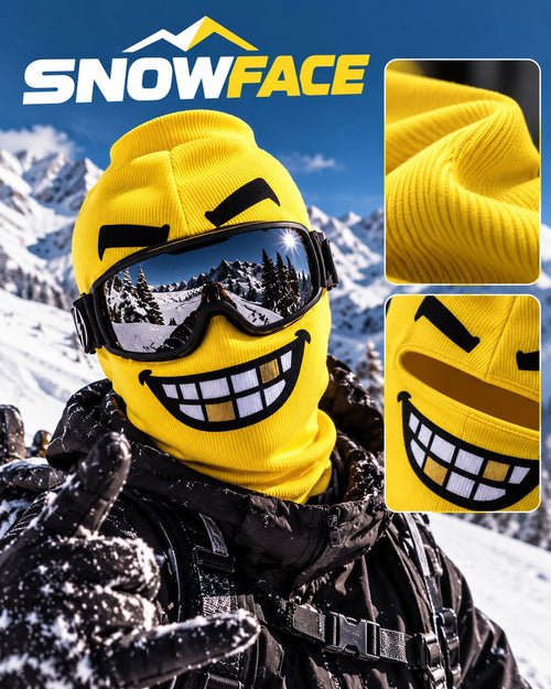 SnowFace Yellow pasamontañas amarillo sonrisa