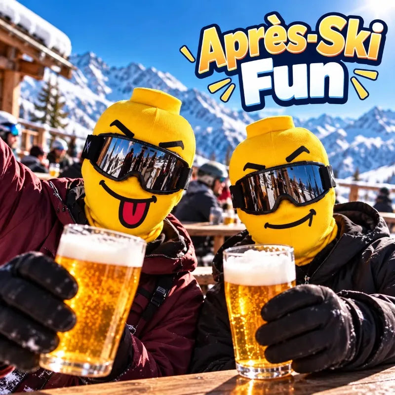 SnowFace Yellow – Bivakmuts met grappig gezicht