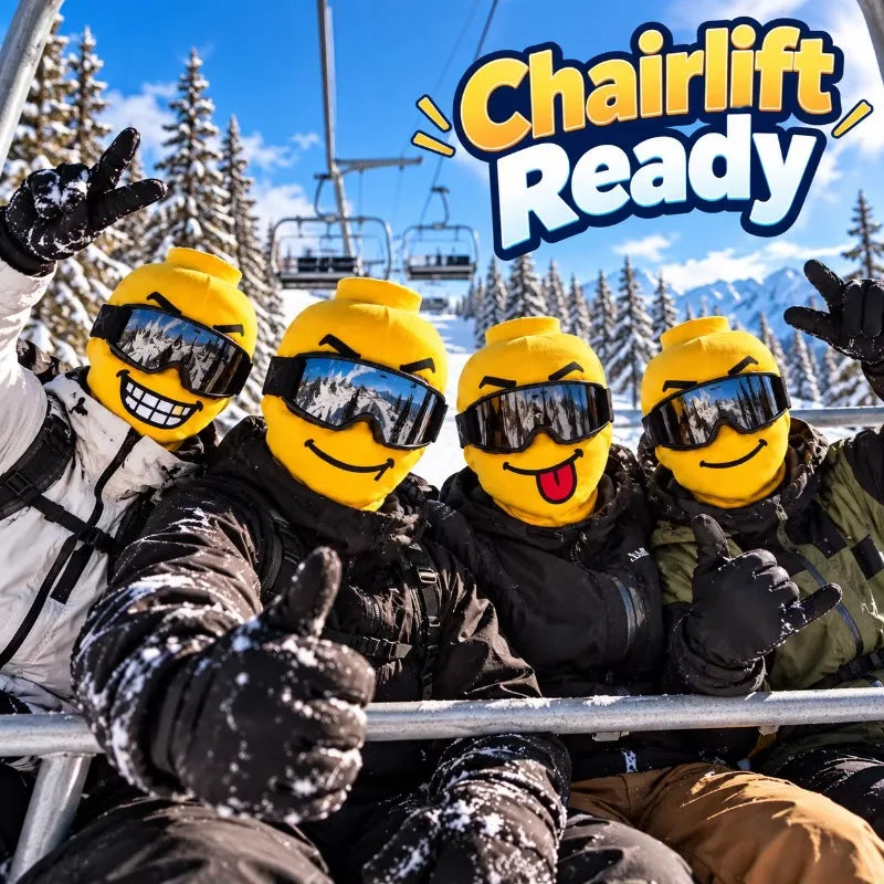 SnowFace Yellow – Bivakmuts met grappig gezicht